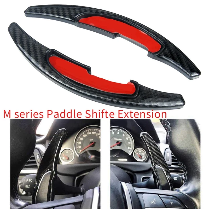 Carbon Fiber Steering Wheel Paddle Shifter Gear Shift Shifter Extension For-BMW M Series M2 M3 M4 M5 M6 X 5M X6M
