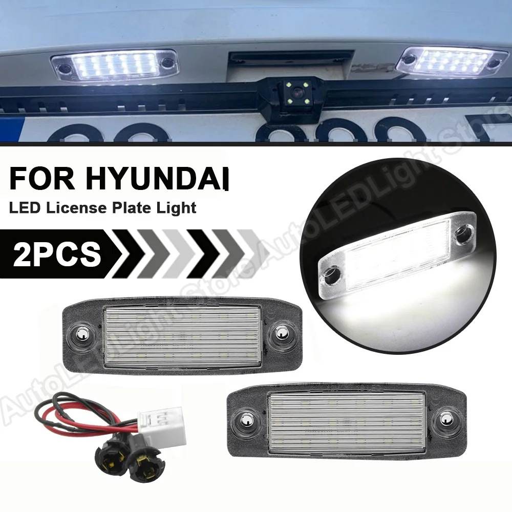 

Светодиодсветильник лампа Canbus для номерного знака автомобиля, 2 шт., для Hyundai Tucson 2005, 2006, 2007, 2008, 2009, Kia Sportage 2011-2016 Creed