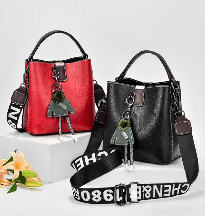 

Women Fashion Crocodile Crossbody Bag PU Leather Shoulder Bag Designer Ladies Luxury Bucket Bags