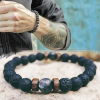 men bracelet natural moonstone bead tibetan buddha bracelet chakra lava stone diffuser bracelets men jewelry gift