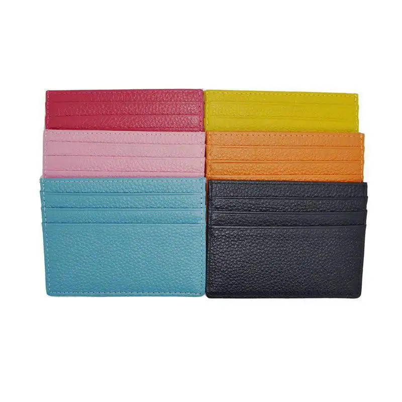 Тонкий женский кожаный чехол для кредитных карт из натуральной кожи | Багаж и