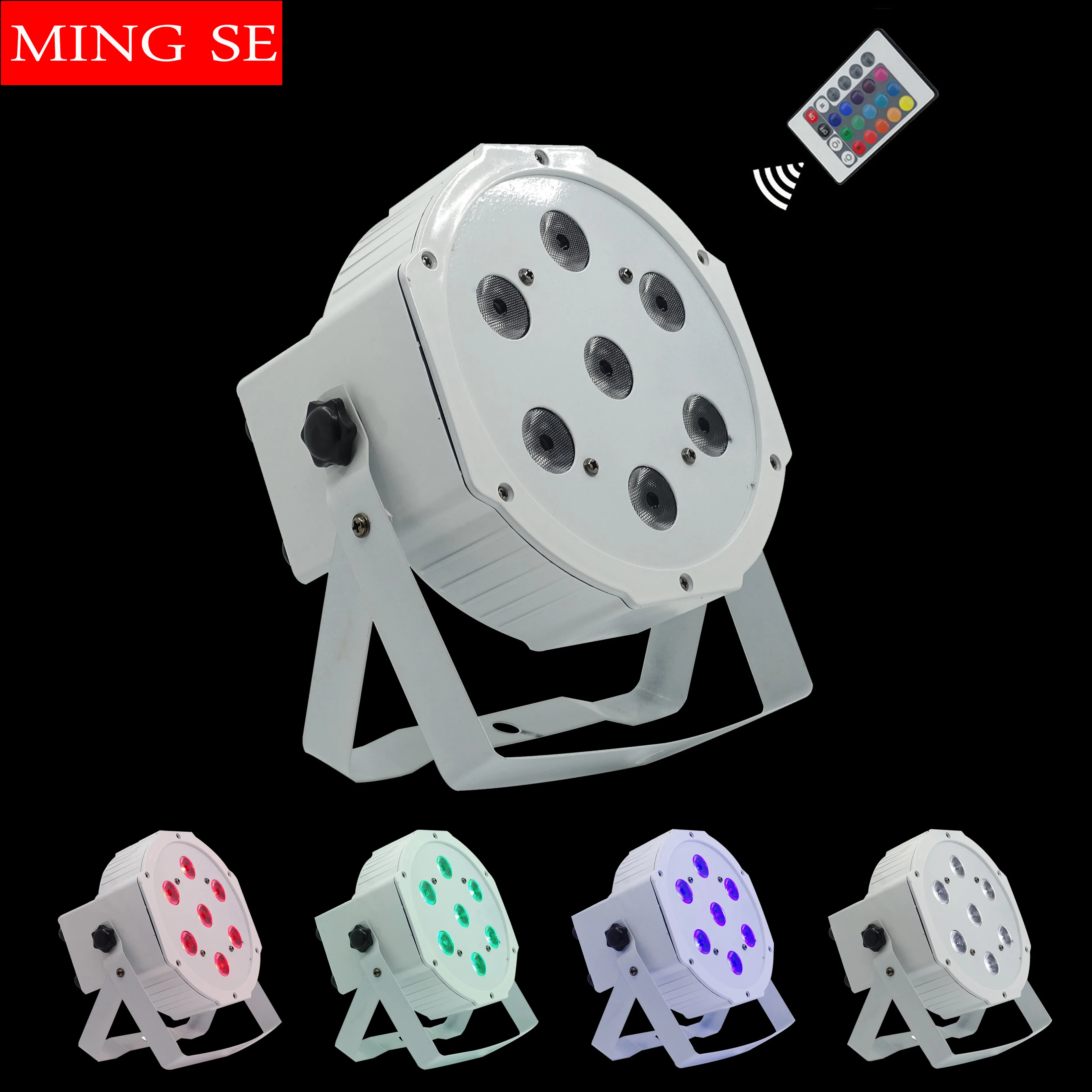 

White remote control par light 7*12w White Led Par Light 7x12W RGBW Color Mixing DMX 4/8 Channels Stage Wash Staining lamp