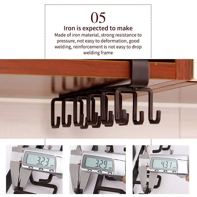 Кухня шкаф подвесной стеллаж для хранения крюк грудной клетки вешалка Стекло