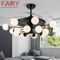 fairy modern ceiling fan lights big 52 inch lamps remote control without blade for home dining room
