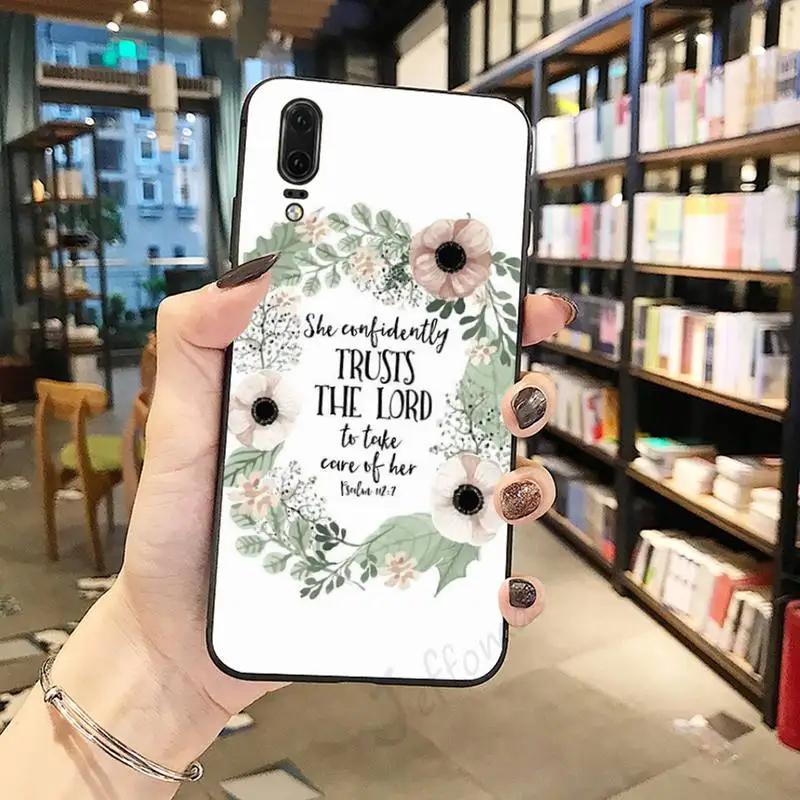 

bible Quotes Phrase art aesthetics Phone Case For Huawei honor Mate P 10 20 30 40 Pro 10i 9 10 20 8 x Lite