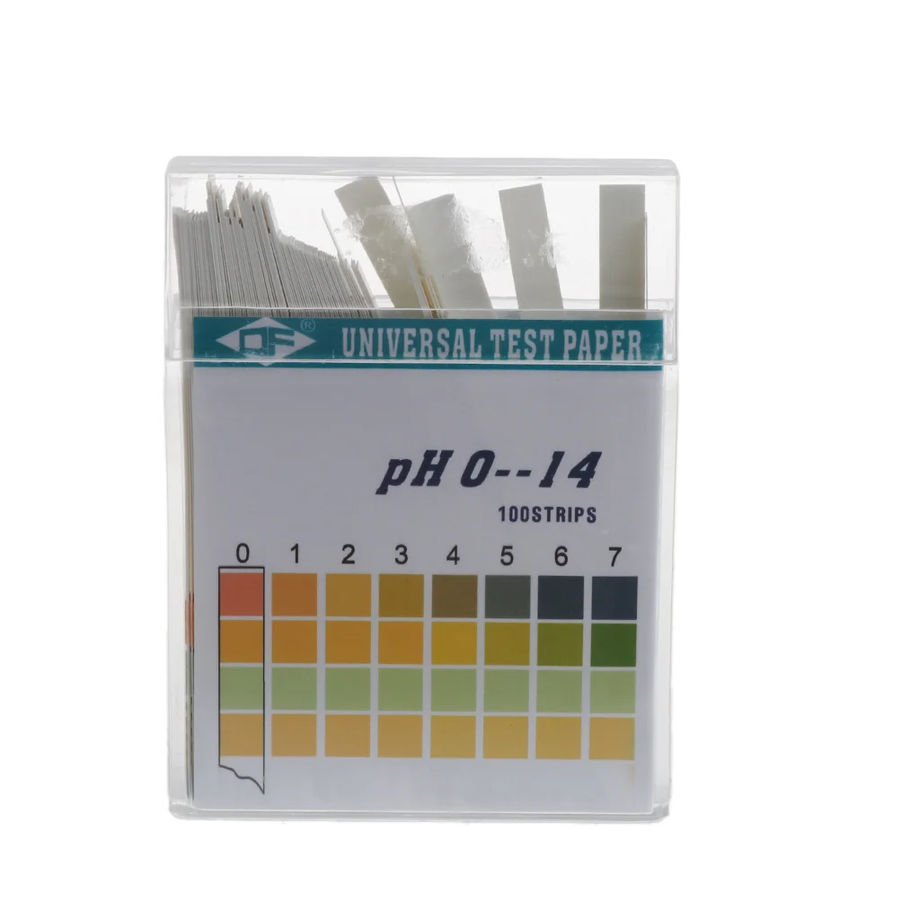 

Brand New and High Quality 100 Strips 0-14 PH Alkaline Acid Indicator Paper Water Saliva Litmus Testing Kit