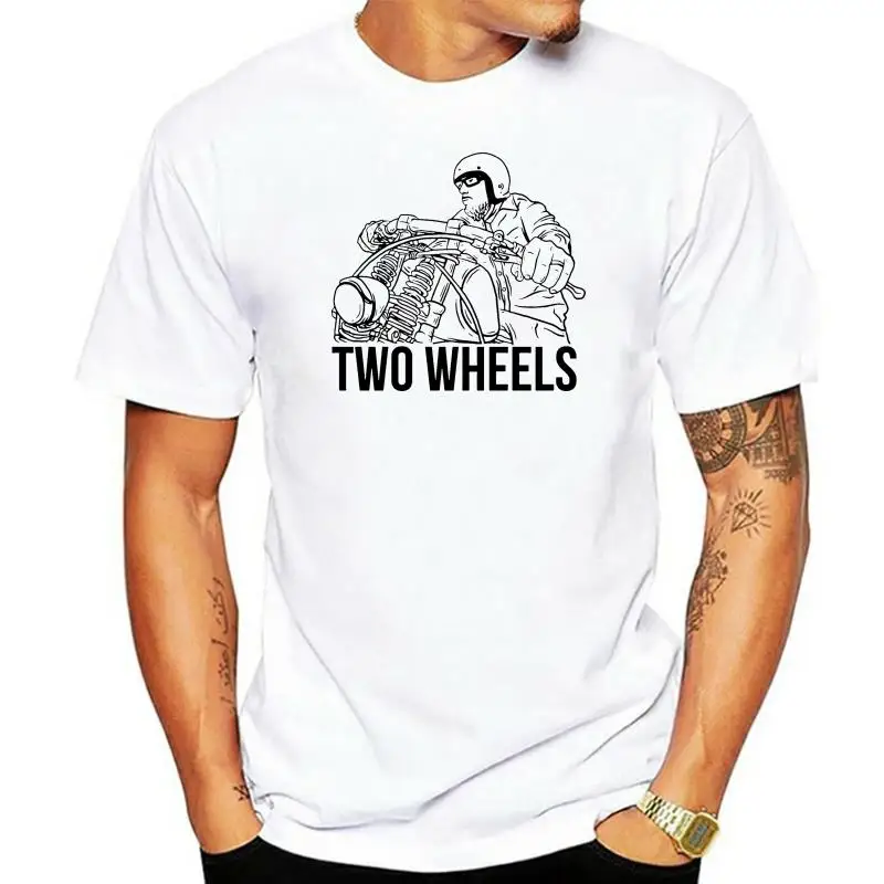 

Men Tshirt Cool T-Shirt 2022 Man Tshirts Cotton Two Wheels Motorcycle Moto Biker Short Sleeve Shirt Top Quality White Clothes