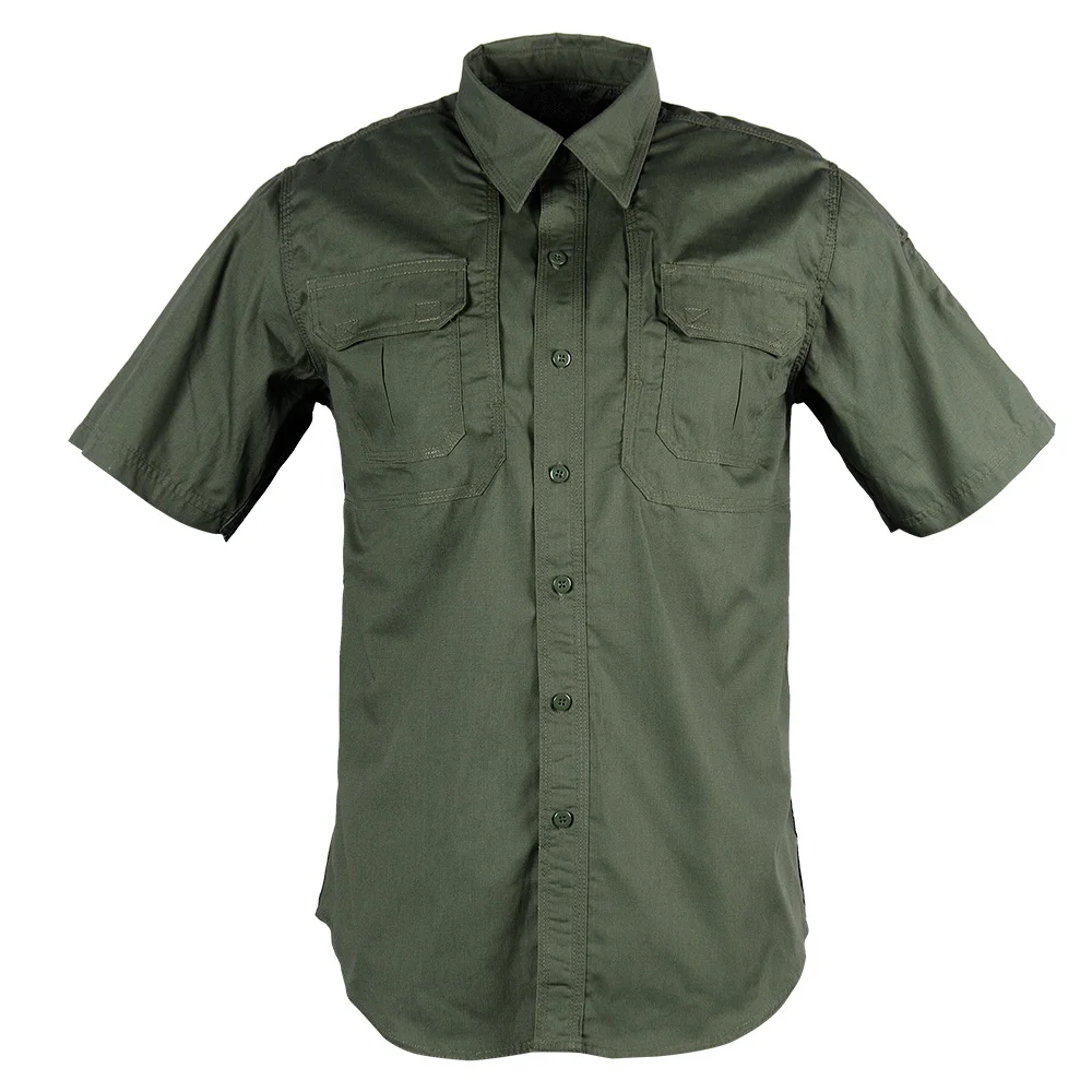 Мужская Легкая армейская рубашка, быстросохнущая тактическая рубашка в стиле милитари, летняя рабочая рубашка с короткими рукавами