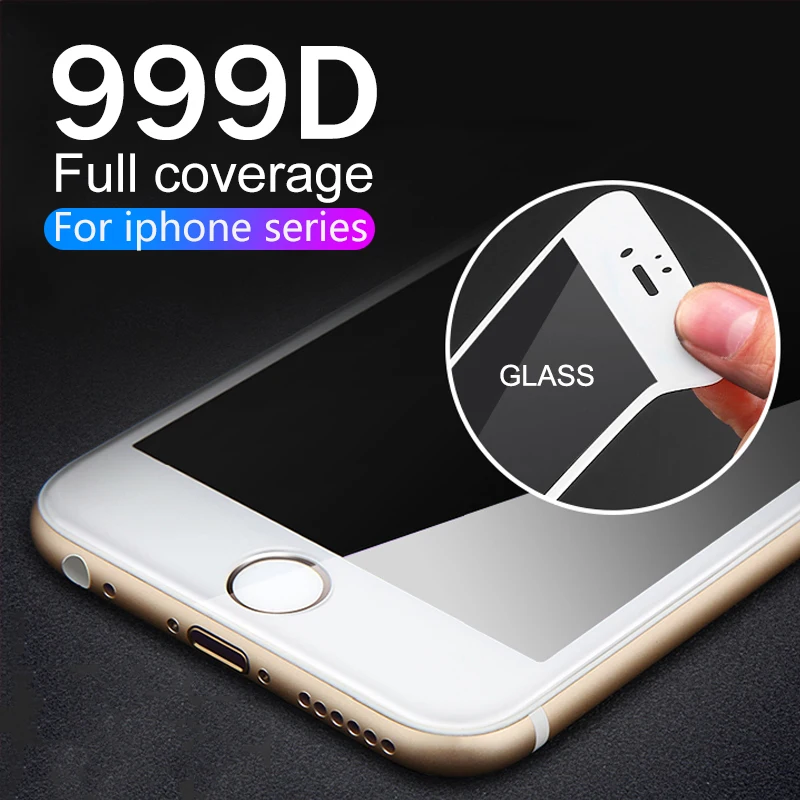 Защитное стекло 999D для iPhone 12 Pro Max закаленное защита экрана|Защитные стёкла и