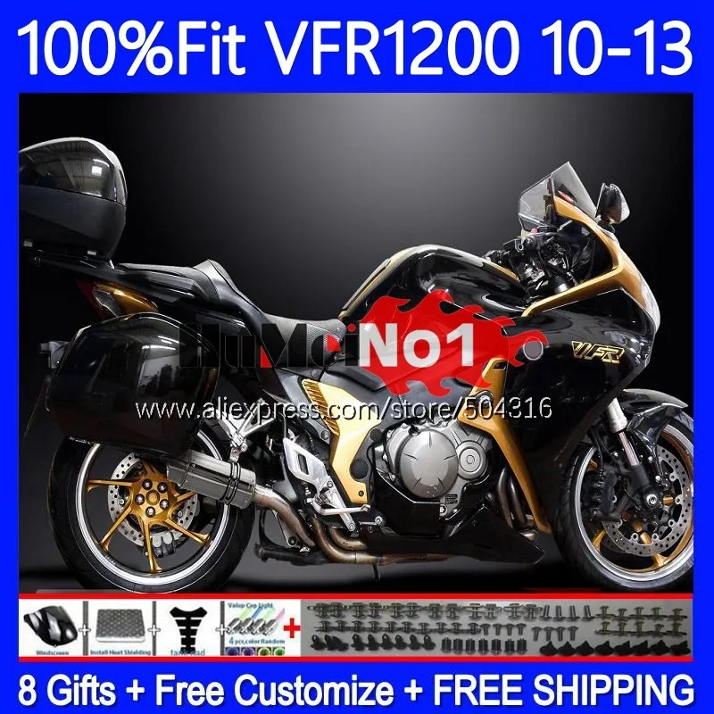 

Injection For HONDA Crosstourer VFR 1200 RR 155MC.22 VFR1200RR 10 11 12 13 VFR1200 RR 2010 2011 2012 2013 Fairings Black Golden