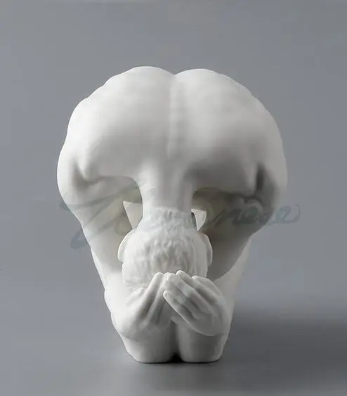 

Creative ceramic matte glaze art naked man's hands on his head birthday present home accessories hot style