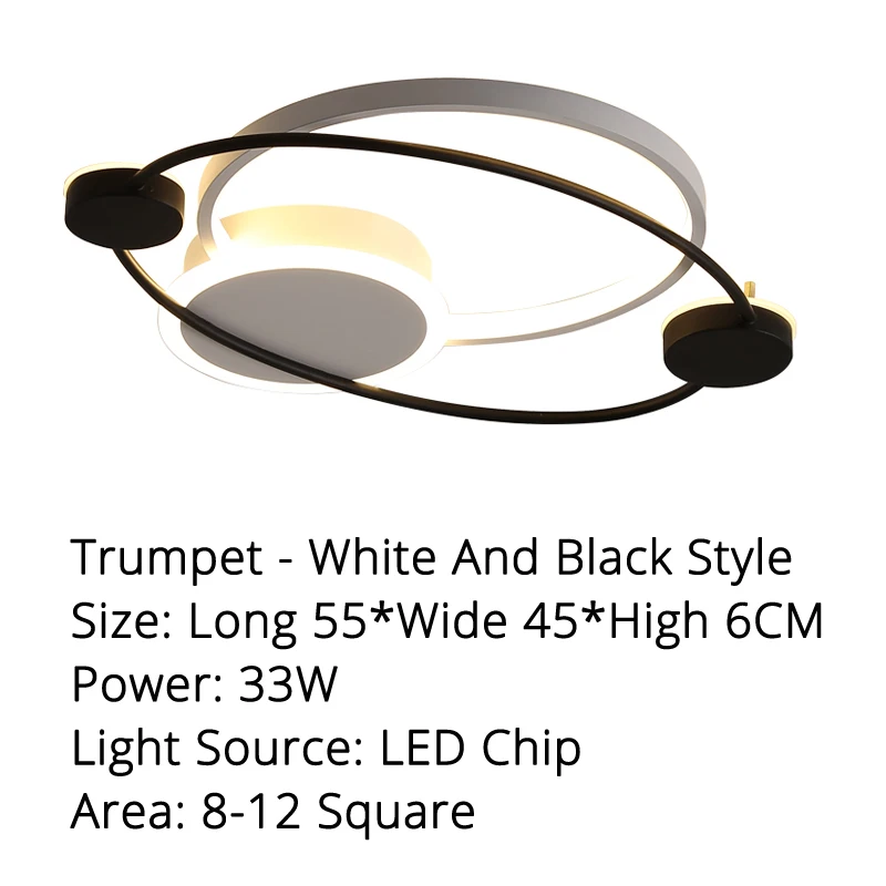 White Black 55x45x6 Современные акриловые потолочные светильники для спальни поддержка 110 В и 220 В дистанционное управление Светодиодный с креплением на любой поверхности лампы потолочный светильник - Цвет корпуса: White Black 55x45x6