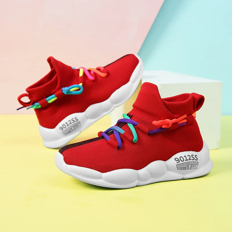 Girls Shoes Fashion Kids Boys Sports Teenagers Casual Knitted Socks Lightweight And Breathable | Детская одежда и обувь