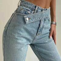 women high waist jeans woman sexy blue elastic skinny pencil pants female plus size zipper wash denim trousers girl