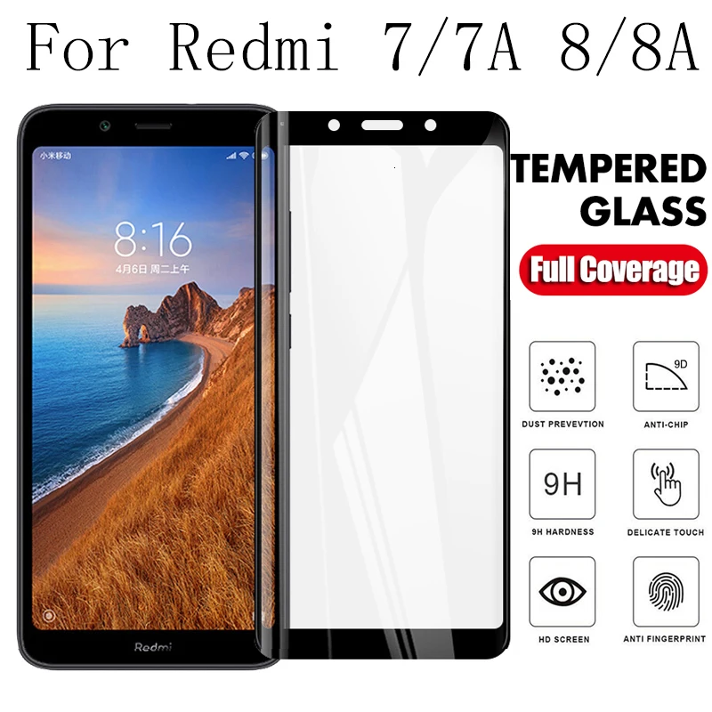 Защитное стекло для xiaomi redmi 8a закаленное 6a xiomi xaomi redmi8a 7 a 5a 3D защитное покрытие