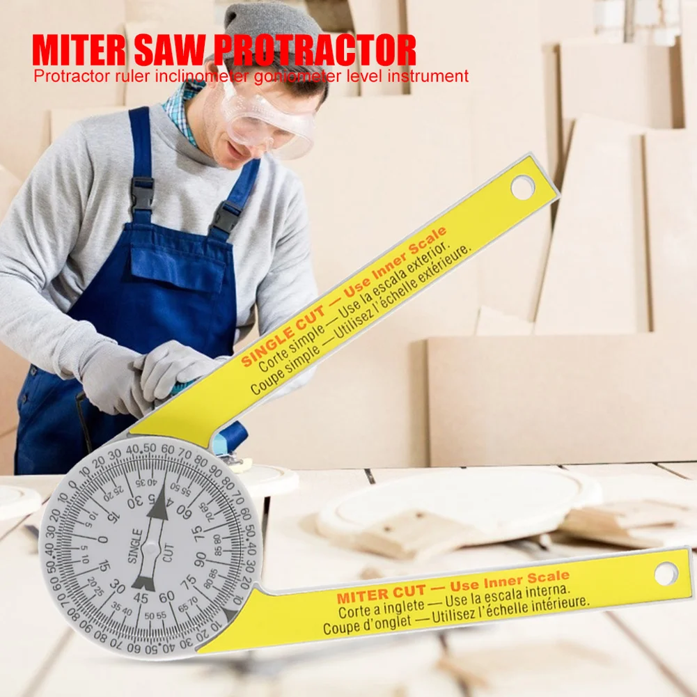 

New Miter Saw Protractor Engraved Dial Scale Angle Strong Portable Tool for Outdoor DOM668