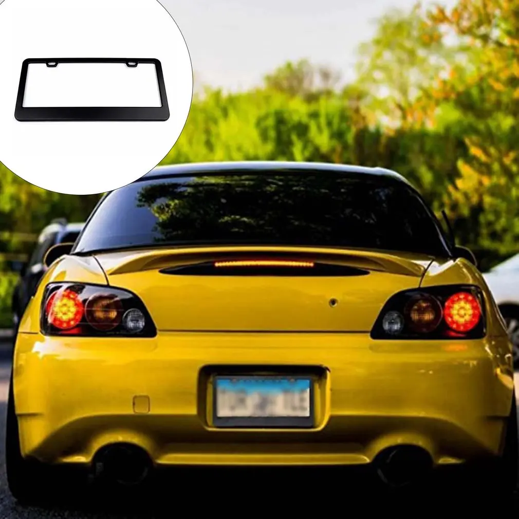 

Aluminum Alloy License Plate Frame Well-designed Stress Structure Durable Plate Frame Convenient To Install