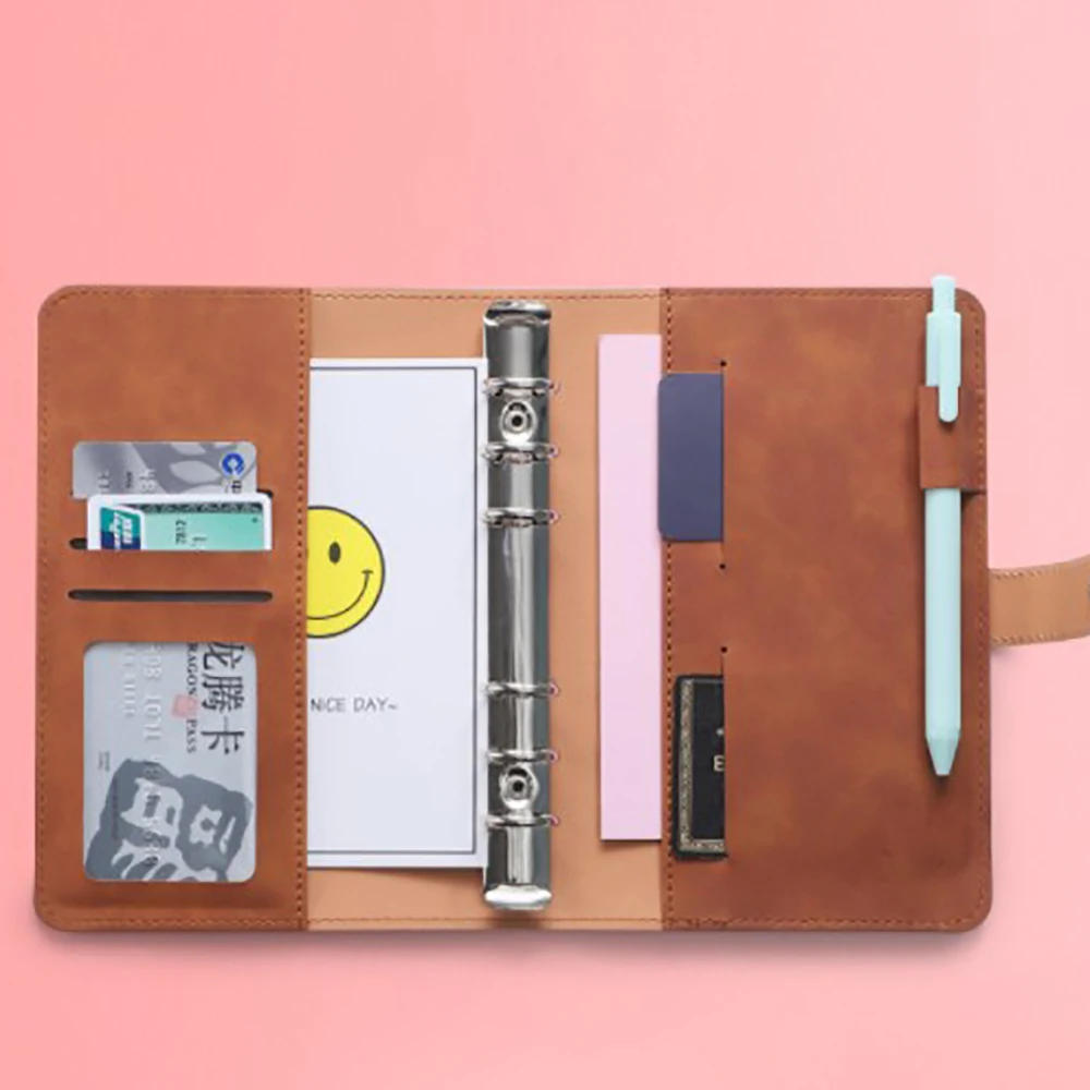 

Round Rings With 12 Clear Envelopes Multi-color Choice Budget Binder Cash Storage Books Envelope Wallet Cash Envelopes