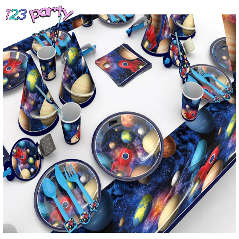 Одноразовая посуда для детского дня рождения украшение вечеринки в