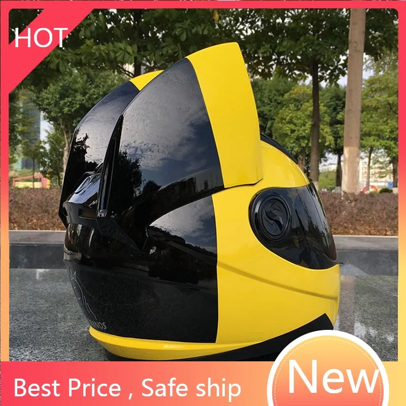 

Free Shipping Full Face Motorcycle Helmet Racing With Single Goggle Dot Approved Capacetes Casco S M L XL XXL Size hot helmet
