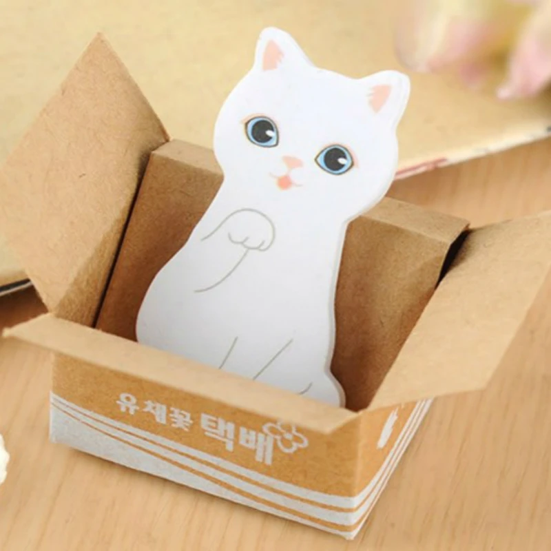 Kawaii корейские канцелярские товары Kitty House дизайн животных липкий блокнот для кошки бумажный милый Post It Notes