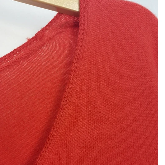 

2020 Autumn and Winter New Solid Color V-neck Women's Long-sleeved Pure Cashmere Knitted Woolen Sweater