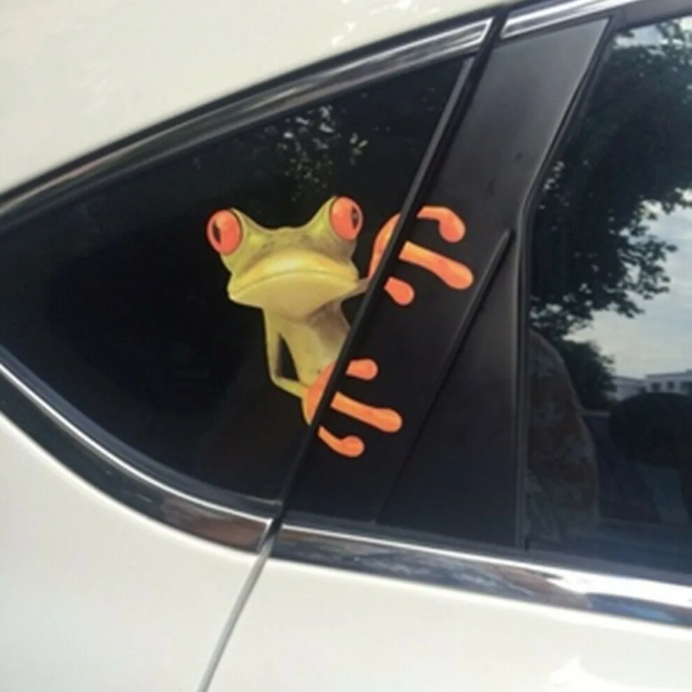 3D мультяшный Пеп лягушка грузовик окно наклейка автомобильная клейкая