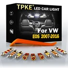 TPKE для Volkswagen VW EOS 2007 2008 2009 2010-2016 Canbus автомобильные светодиодные интерьерные карты купол багажник свет комплект без ошибок автомобильные аксессуары