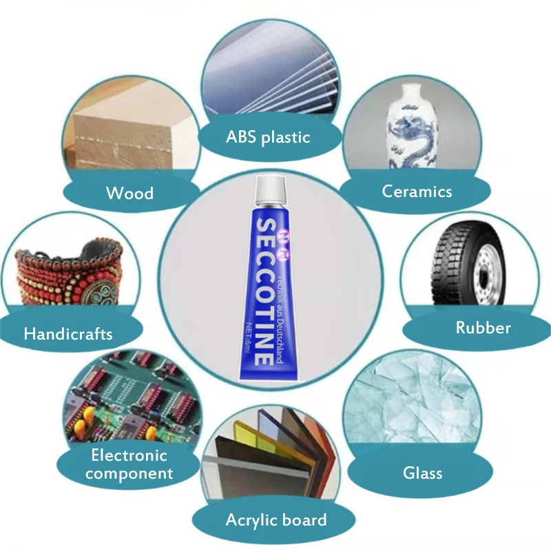 Бытовой Быстросохнущий белый стеклянный клей из АБС пластика прочный без