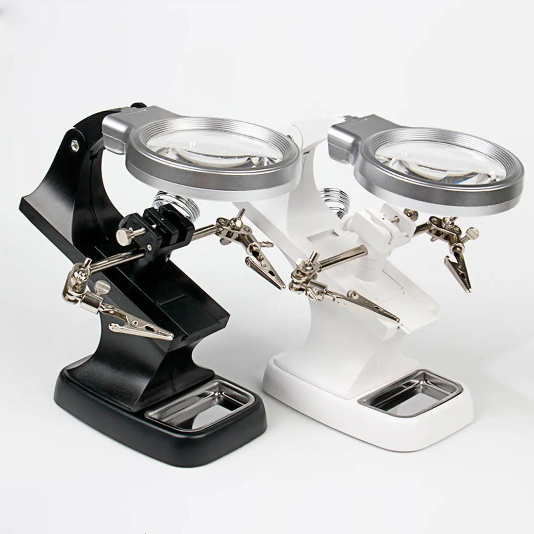 Лупа для сварки линз 3X 4.5X светодиодный светильник с вспомогательным зажимом лупа