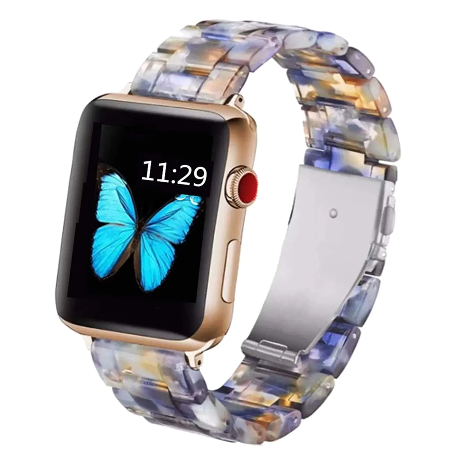 

Watch Band, Exquisite Comfortable Waterproof Resin Watch Band Smart Watch Accessory for Apple Watch