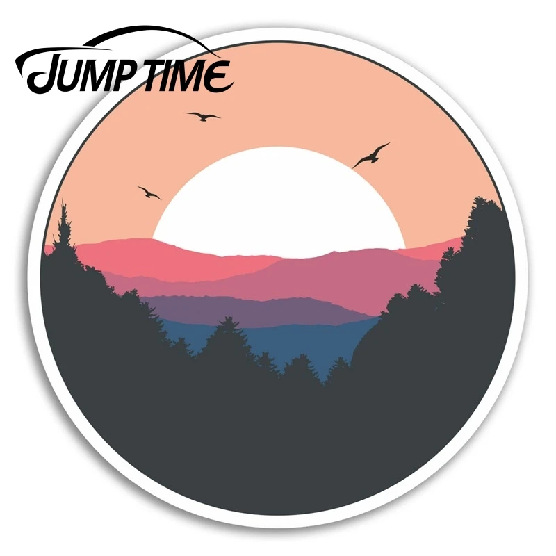 Виниловые наклейки с изображением розового восхода и заката солнцезащитные