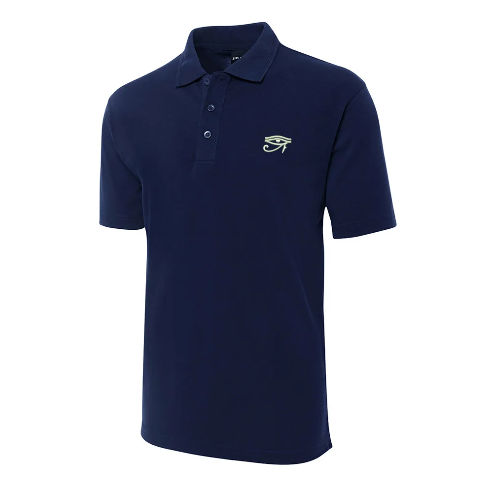 

Eye of Horus Embroidery Shrot Sleeve Polo Shirts Embroidered Men's Shirts