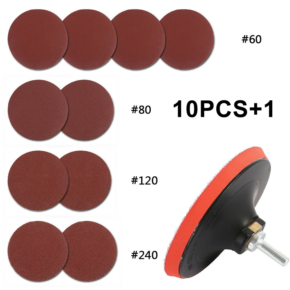 

Grinding Sanding Discs 60/80/120/240 grit Tools Supplies 11pcs Set Pad