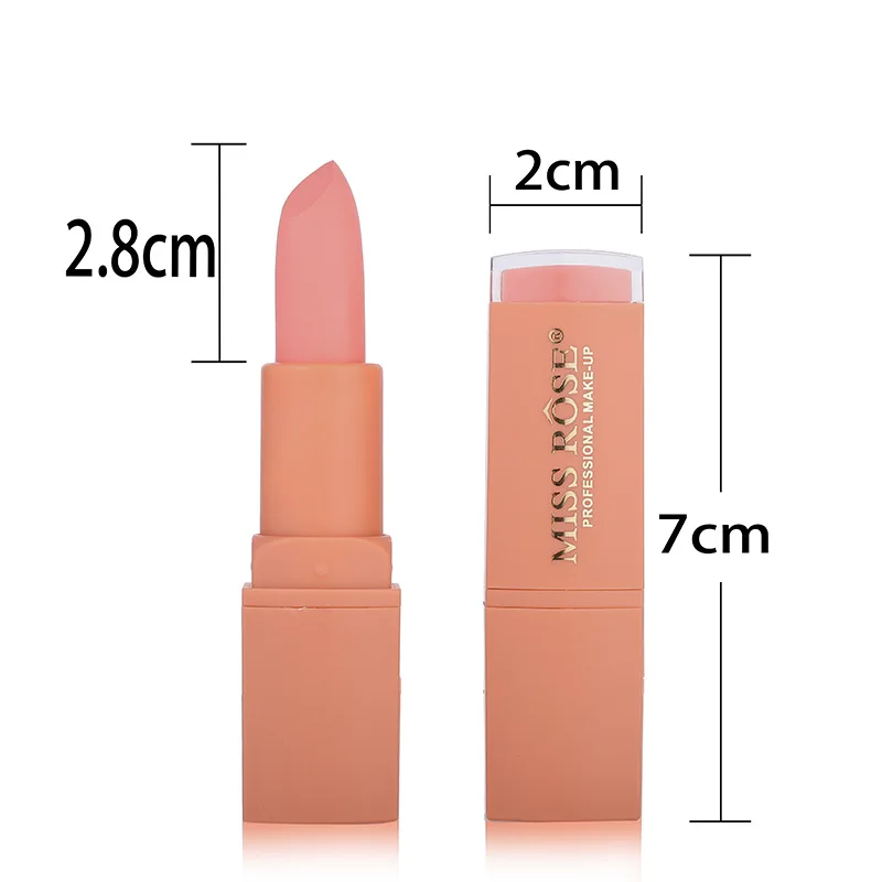 MISS ROSE макияж Матовая Обнаженная губная помада тыквенный цвет модная сексуальная
