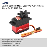 jx pdi 6209mg 4 8v 6v 0 13sec60 9 35kg digital metal servo aluminums case for 110 rc car kst servo car part motor parts hot