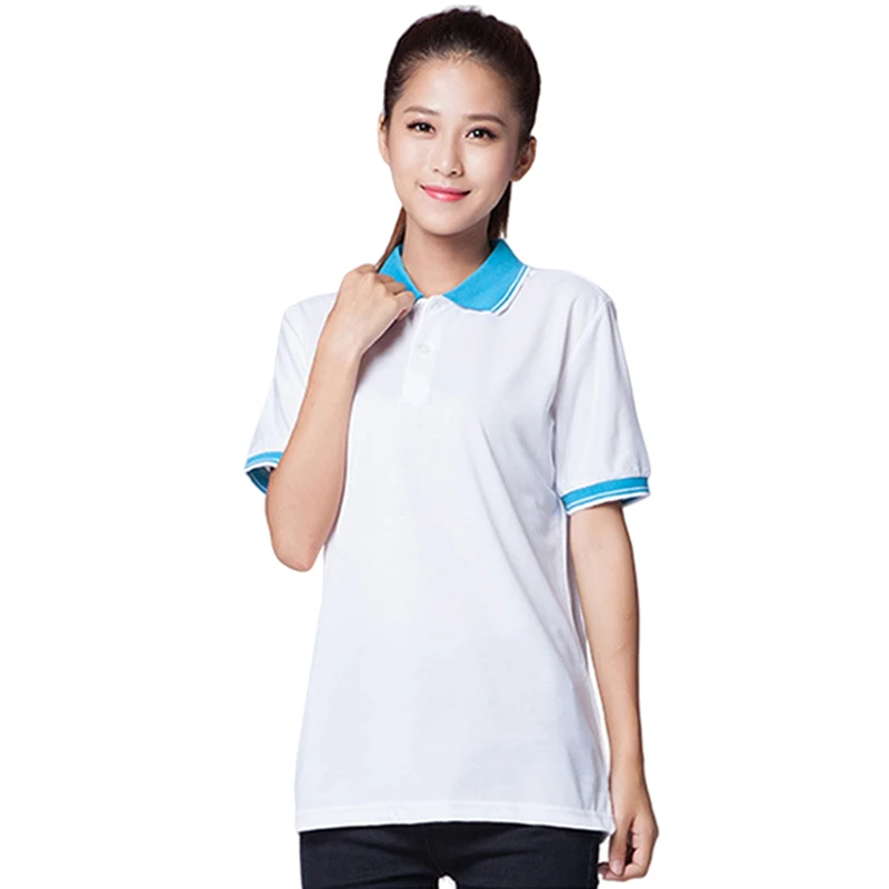 Женская рубашка поло Повседневные дышащие летние топы дамы с коротким рукавом