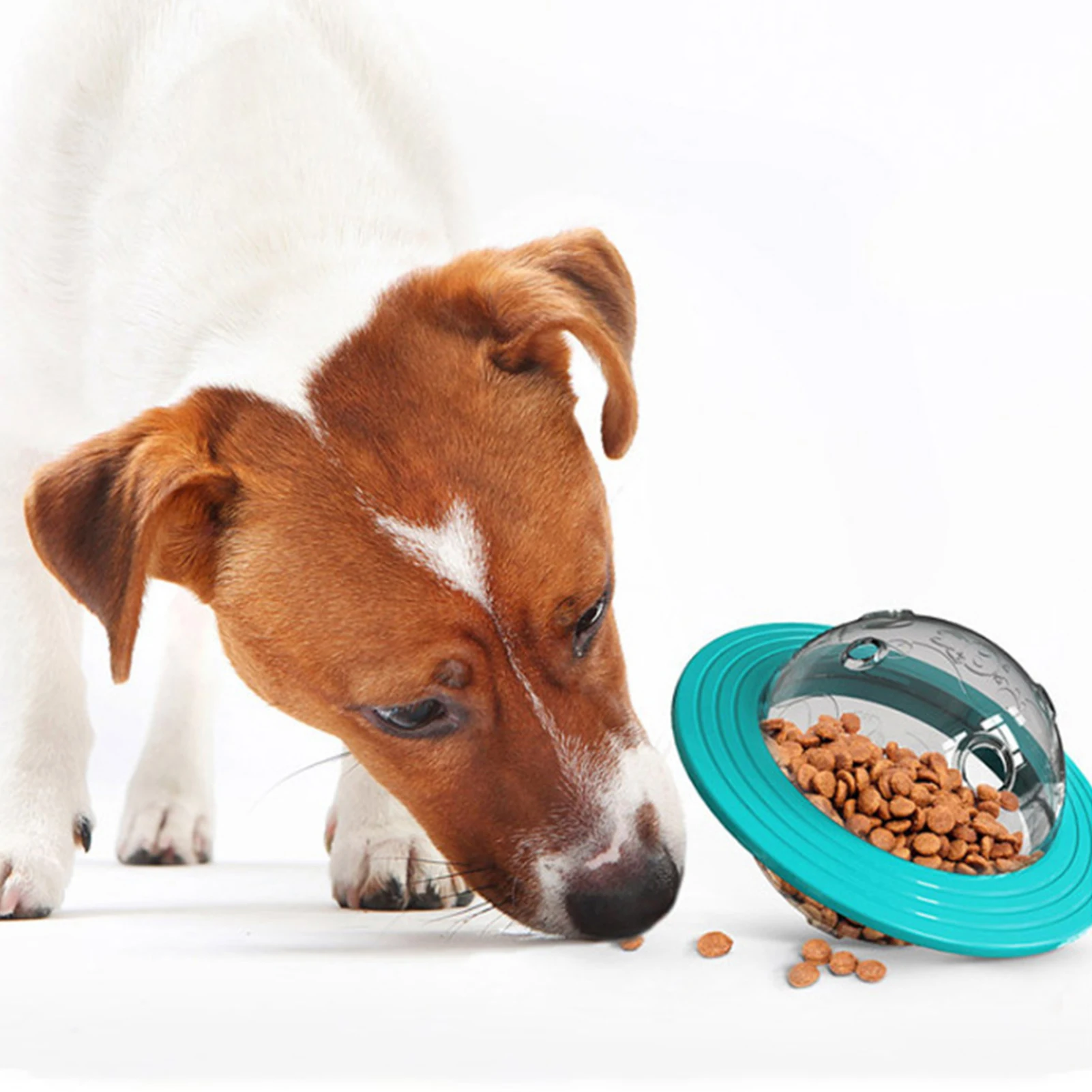 

Feeder Dog Bowl Toys Ball Food Container Interactive IQ Pet Traning Spilled Food Chasing Playing Doggy Treat Puppy Toy