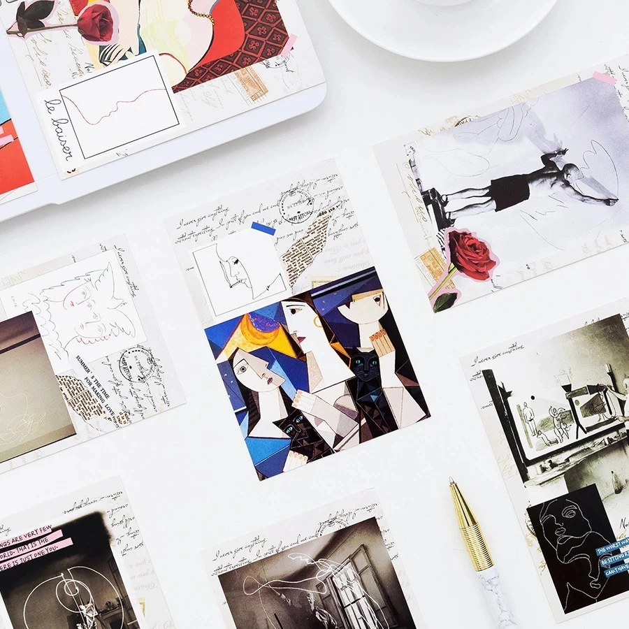 30 листов/набор подарочные открытки/Открытки/Поздравительные открытки/конверты с