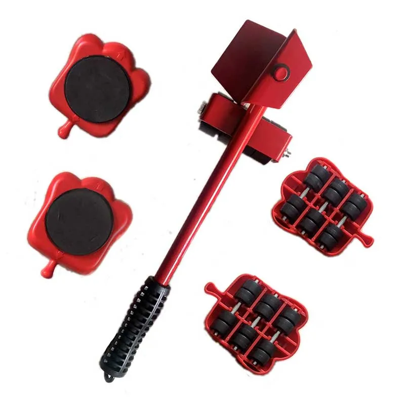 

ZK50 5PCS Furniture Transport Lifter Tool Set Furniture Mover Wheel Bar Roller Device Heavy Stuffs Moving Hand Tools Accessories