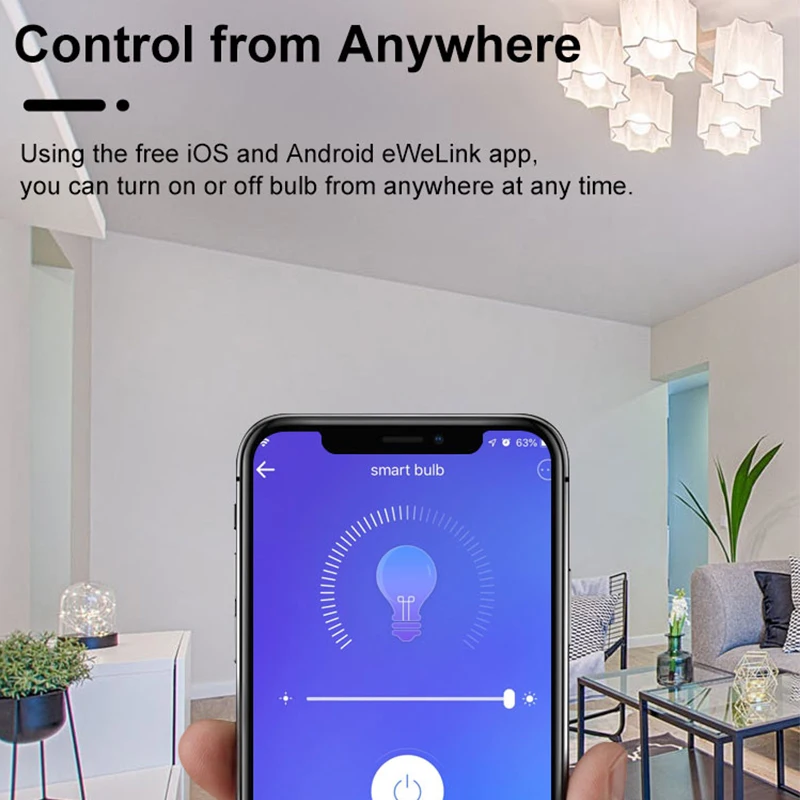 

WiFi E27 LED RGB Alexa/Google Home 85-265 RGB