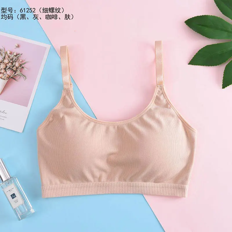 Sujetador de algod&oacute;n sin costuras para ni&ntilde;as, ropa interior de entrenamiento, para adolescentes, 8-16 a&ntilde;os, 2 piezas-4