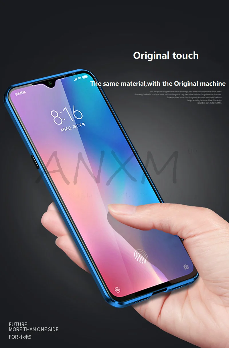 Металлический магнитный чехол для Xiaomi Redmi Note 7 8 K20 Pro закаленное стекло магнитные чехлы Чехол для Xiaomi Mi 9 SE 9T Pro A3 lite чехол