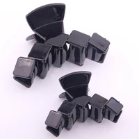 hair calw clamps small hair clip black plastic precious stone shape catching hairpin ponytail holder casual crab for hair access
