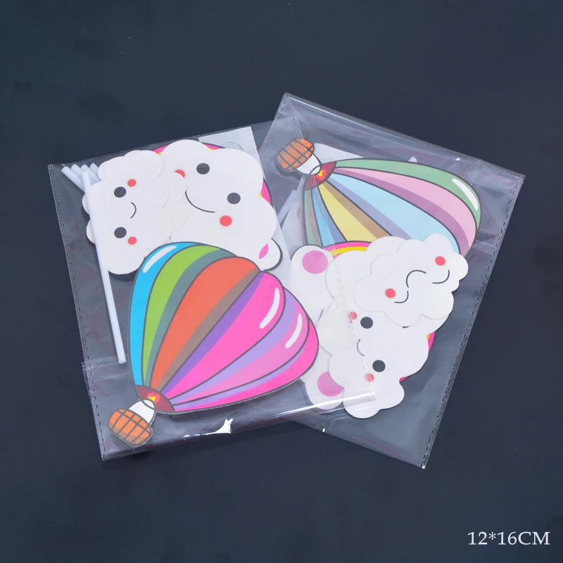 Украшение для торта улыбающееся лицо облако воздушный шар радужная открытка