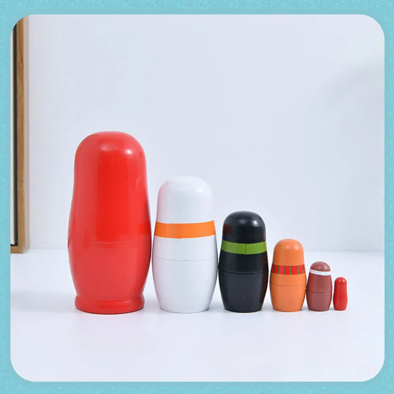 

Snowman Matryoshka Doll Hand-painted Wooden 6 Layer Christmas Snowman Russian Dolls Art Craft Handicraft Kid's Puzzle Toys Gift