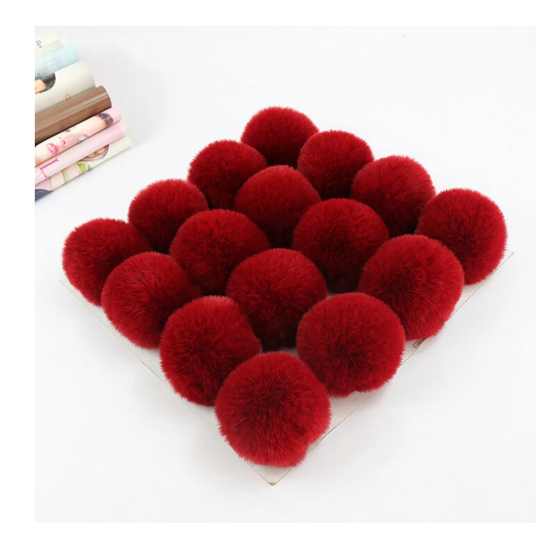CCINEE 1 шт. ложная шапка с бубоном шаром помпоном имитация кроличьего волоса мяч 6