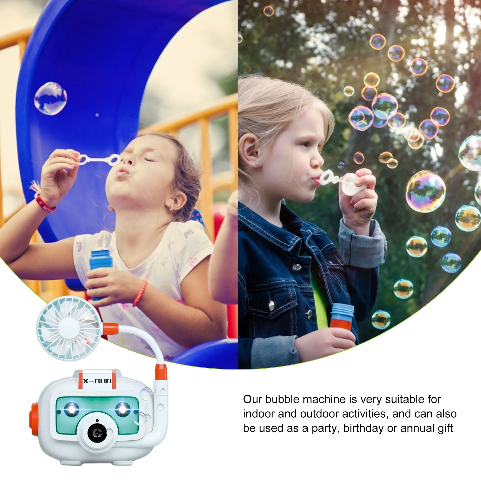 

Camera Bubble Blowing Toys With Fan For Kids Automatic Soap Bubble Machine Electric Music Light Summer Children Outdoor Refined