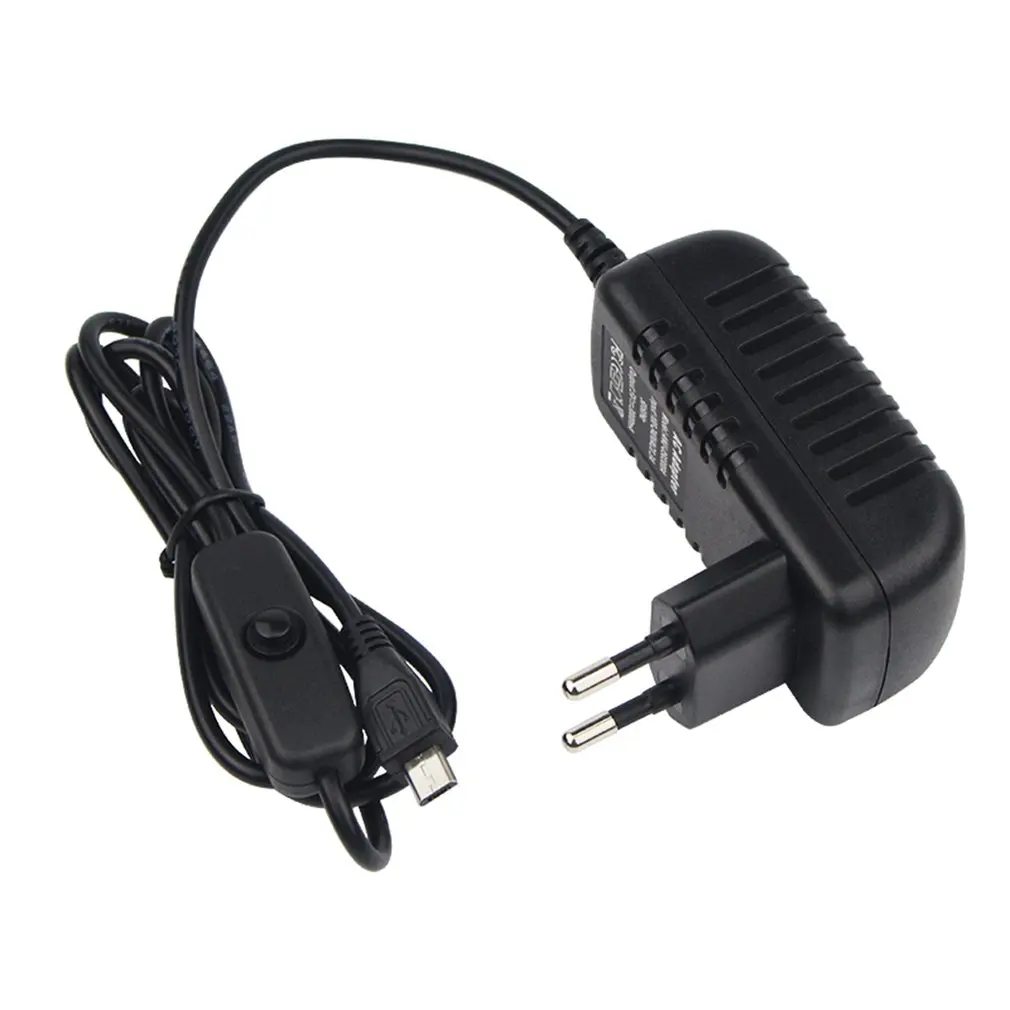 5V 3A Power Supply Charger AC Adapter Micro USB Cable with On/Off Switch For Raspberry Pi 3 pi pro Model B B+ Plus | Электроника