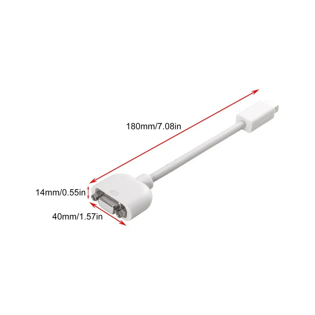Адаптер Mini DVI VGA Кабель адаптер для Apple MacBook белый мультимедийных